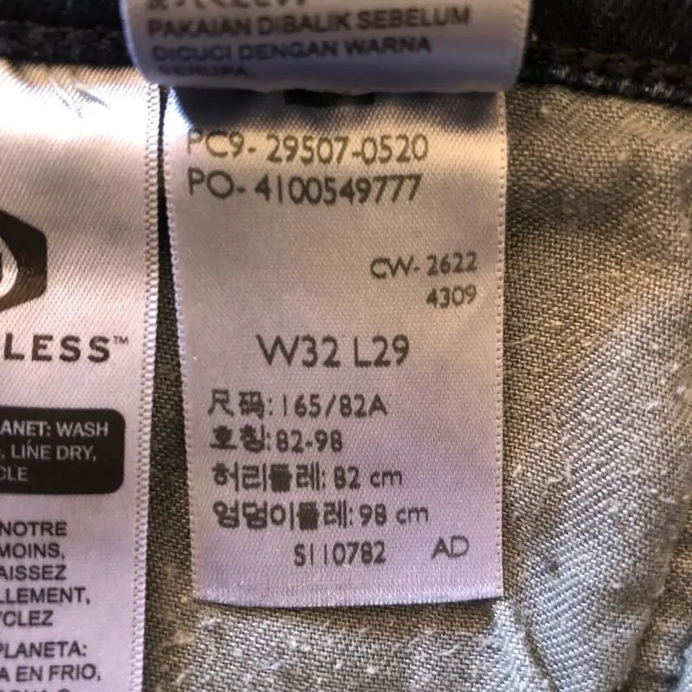 Levi’s 502 All Seasons Tech Taper Jeans Men’s 32x29 Dark Wash Stretch Regular